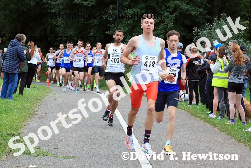 Senior men, 2024 Sunderland Harriers 5k, Silksworth, Sunderland.  Photo: David T. Hewitson/Sports for All Pics